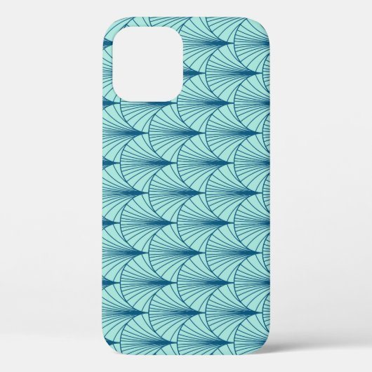 Zee Groen Geometrisch: Ventilatorpatroon. Case-Mate iPhone Case (Achterkant)