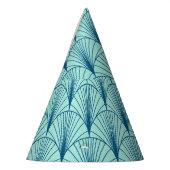 Zee Groen Geometrisch: Ventilatorpatroon. Feesthoedjes (Links)