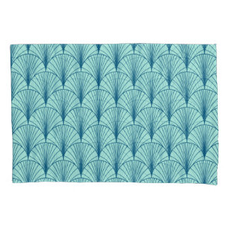 Zee Groen Geometrisch: Ventilatorpatroon. Kussensloop