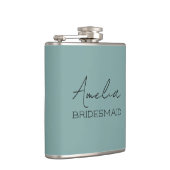 Zee Groen Gepersonaliseerde Bruids Heupfles (Rechts)