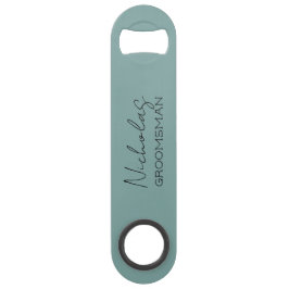 Zee Groen Gepersonaliseerde Groomsman Speed Flessenopener