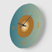 Zee groen met Tan Center> Simplistic Clocks Grote Klok (Hoek)