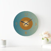 Zee groen met Tan Center> Simplistic Clocks Grote Klok (Huis)