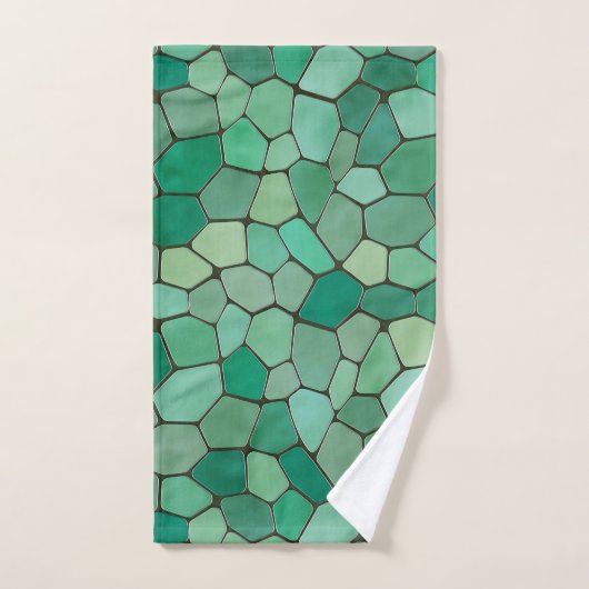Zee groen mozaïek bad handdoek (Handdoek)