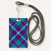 Zee Groen, Paars en blauw Tartan Badge (Achterkant met draagriem)