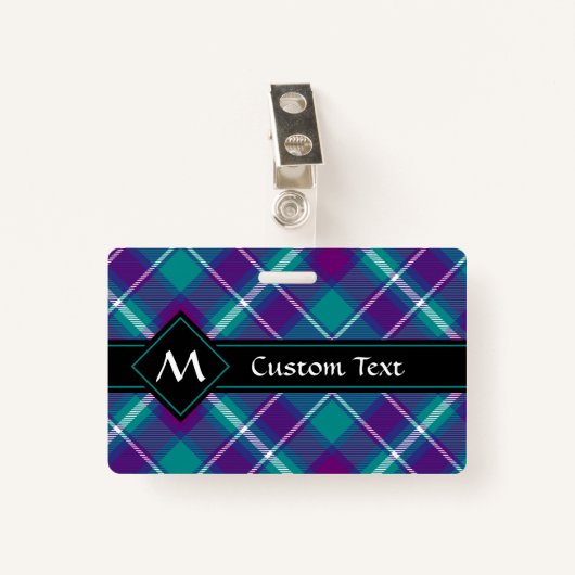 Zee Groen, Paars en blauw Tartan Badge (Voorkant met clip)