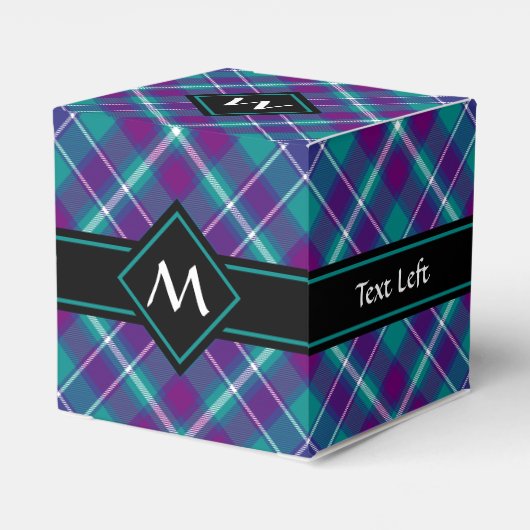Zee Groen, Paars en blauw Tartan Bedankdoosjes (Achterkant)
