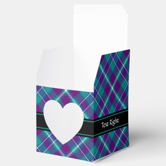 Zee Groen, Paars en blauw Tartan Bedankdoosjes (Geopend)