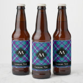 Zee Groen, Paars en blauw Tartan Bier Etiket (Flessen)