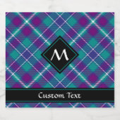 Zee Groen, Paars en blauw Tartan Bier Etiket (Enkel label)