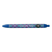 Zee Groen, Paars en blauw Tartan Blauwe Inkt Pen (Voorkant)