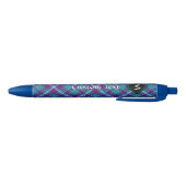 Zee Groen, Paars en blauw Tartan Blauwe Inkt Pen (Bodem)
