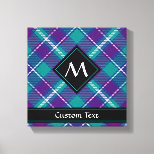 Zee Groen, Paars en blauw Tartan Canvas Afdruk (Voorkant)