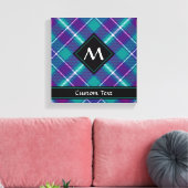 Zee Groen, Paars en blauw Tartan Canvas Afdruk (Insitu (Woonkamer))