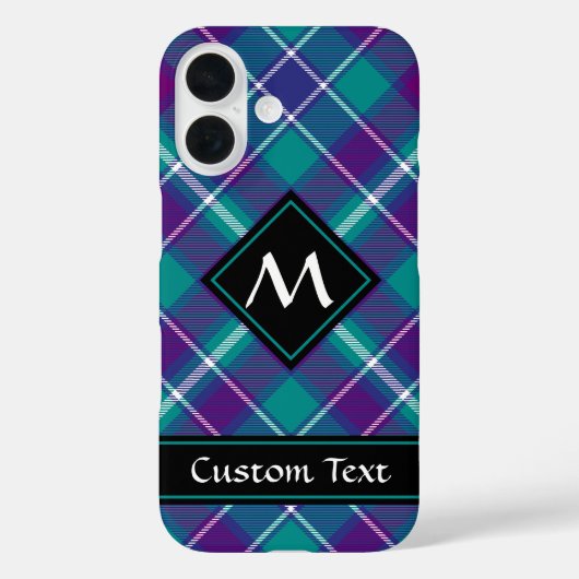 Zee Groen, Paars en blauw Tartan Case-Mate iPhone Case (Achterkant)