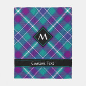Zee Groen, Paars en blauw Tartan Fleece Deken (Voorkant)