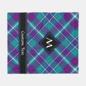 Zee Groen, Paars en blauw Tartan Fleece Deken (Voorkant (Horizontaal))