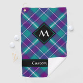 Zee Groen, Paars en blauw Tartan Golfhanddoek (Insitu)
