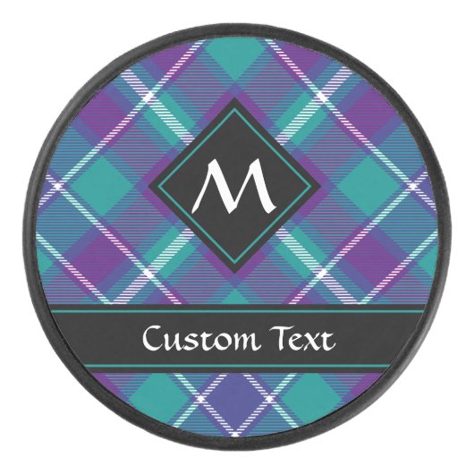 Zee Groen, Paars en blauw Tartan Hockey Puck (Voorkant)