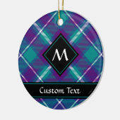 Zee Groen, Paars en blauw Tartan Keramisch Ornament (Links)