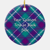 Zee Groen, Paars en blauw Tartan Keramisch Ornament (Achterkant)