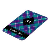 Zee Groen, Paars en blauw Tartan Magneet (Linkerzijde)