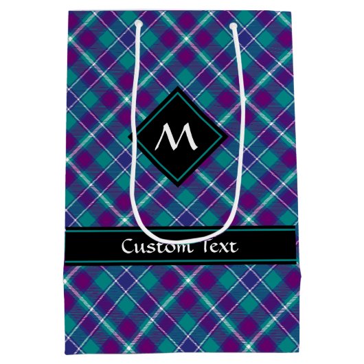 Zee Groen, Paars en blauw Tartan Medium Cadeauzakje (Achterkant)