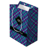 Zee Groen, Paars en blauw Tartan Medium Cadeauzakje (Achterkant Gekanteld)