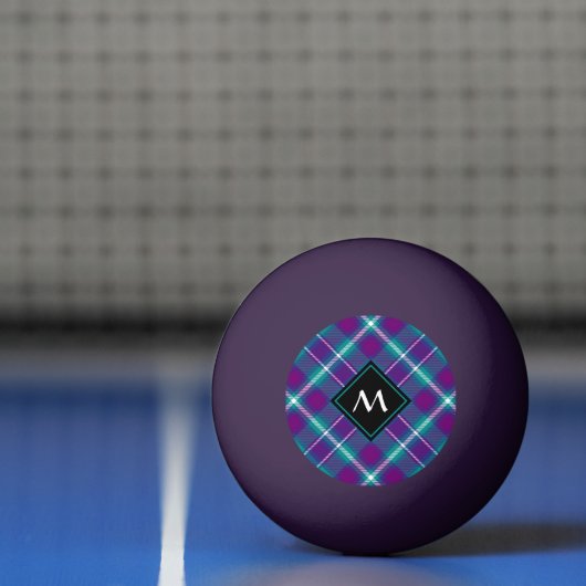 Zee Groen, Paars en blauw Tartan Pingpongbal (Net)