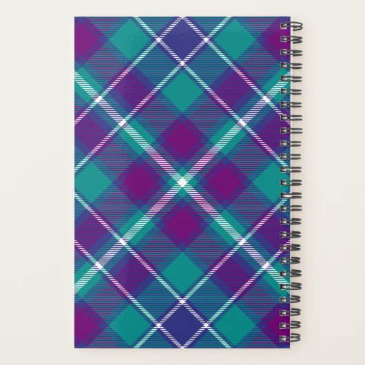 Zee Groen, Paars en blauw Tartan Planner (Achterkant)