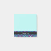 Zee Groen, Paars en blauw Tartan Post-it® Notes (Voorkant)
