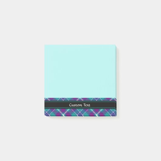 Zee Groen, Paars en blauw Tartan Post-it® Notes (Voorkant)