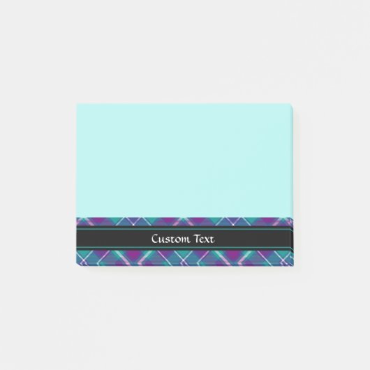 Zee Groen, Paars en blauw Tartan Post-it® Notes (Voorkant)