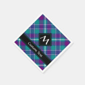 Zee Groen, Paars en blauw Tartan Servet (Hoek)