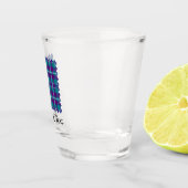 Zee Groen, Paars en blauw Tartan Shot Glas (Rechts)