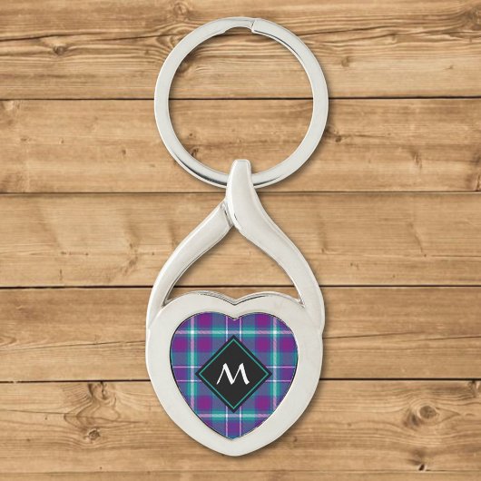Zee Groen, Paars en blauw Tartan Sleutelhanger