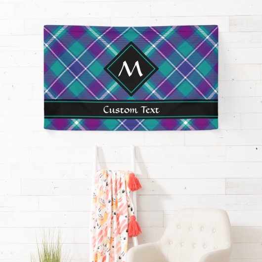 Zee Groen, Paars en blauw Tartan Spandoek (Insitu)
