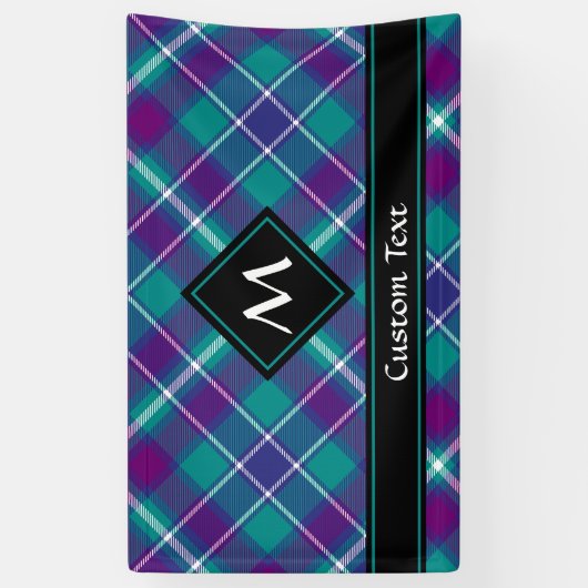 Zee Groen, Paars en blauw Tartan Spandoek (Verticaal)