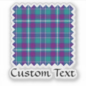 Zee Groen, Paars en blauw Tartan Sticker (Voorkant)