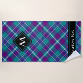 Zee Groen, Paars en blauw Tartan Strandlaken (Voorkant)