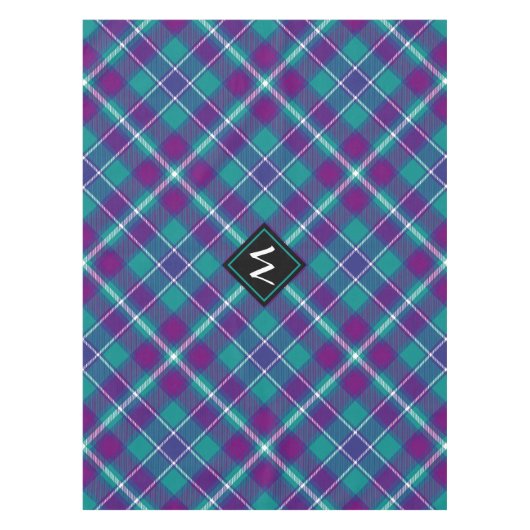 Zee Groen, Paars en blauw Tartan Tafelkleed (Voorkant)