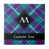 Zee Groen, Paars en blauw Tartan Tegeltje (Voorkant)