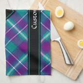 Zee Groen, Paars en blauw Tartan Theedoek (Quarter Fold)