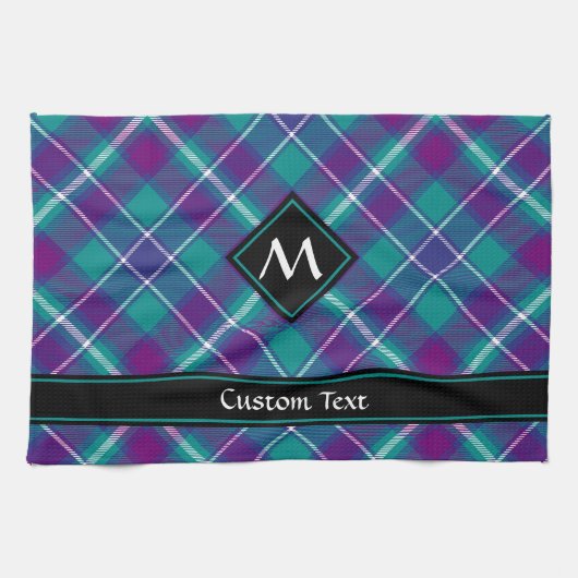 Zee Groen, Paars en blauw Tartan Theedoek (Horizontaal)