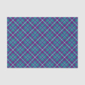 Zee Groen, Paars en blauw Tartan Tissuepapier (Voorkant)