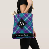 Zee Groen, Paars en blauw Tartan Tote Bag (Dichtbij)