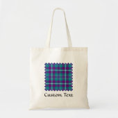 Zee Groen, Paars en blauw Tartan Tote Bag (Voorkant)