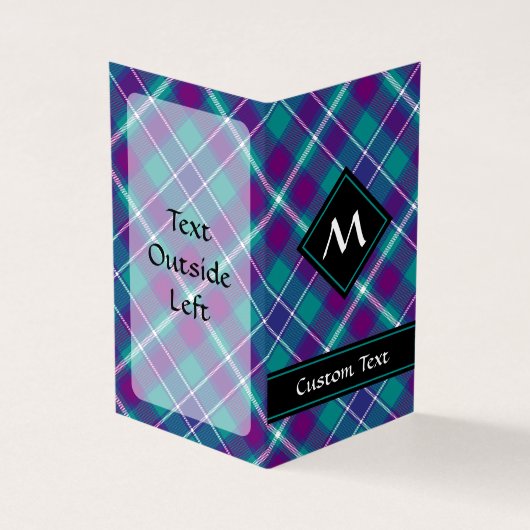 Zee Groen, Paars en blauw Tartan Visitekaartje (Buitenkant)