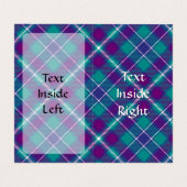 Zee Groen, Paars en blauw Tartan Visitekaartje (Binnenkant ongevouwen)