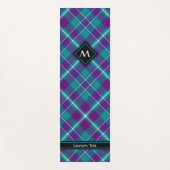 Zee Groen, Paars en blauw Tartan Yogamat (Voorkant)